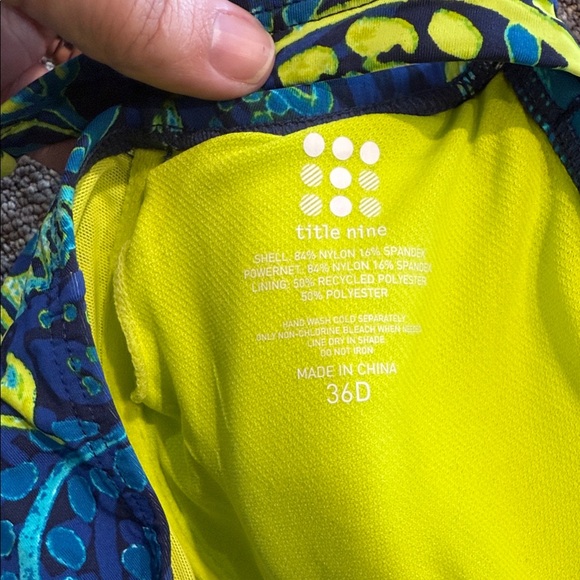 Title Nine Womens Swim Bikini - Blue and Yellow Paisley - Picture 5 of 6